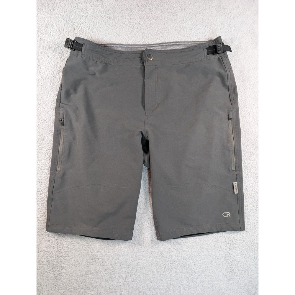 Club Ride Mens Mountain Bike Shorts Gray Size Large Cycling MTB Pockets Adjuster